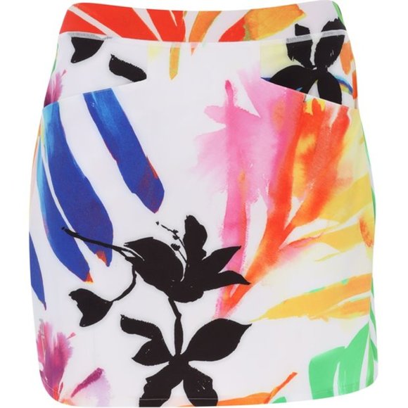 NWT RLX Ralph Lauren Women's Aim Skort Performance Skirt Abstract Palms - Picture 1 of 8